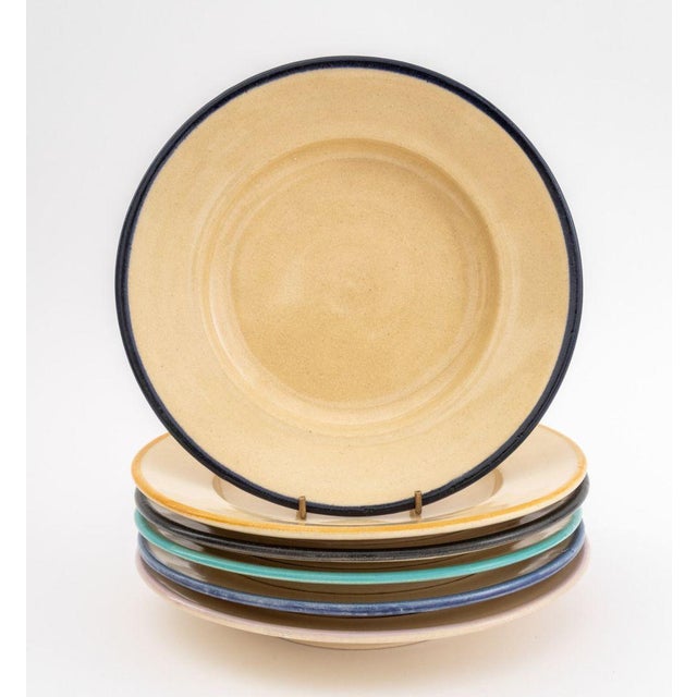 Tan Southwestern Glazed Art Pottery Tableware, 24 Pcs. For Sale - Image 8 of 18