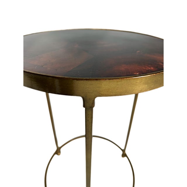 Modern Brass and Pen Shell Nesting Accent Tables by Crate and Barrel For Sale - Image 11 of 12