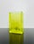 Signed Moser Karlsbad uranium glass vase with finely hand-engraved floral decoration. The substantial geometric form is...