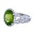 Contemporary 18k White Gold Peridot and Diamond Ring For Sale - Image 3 of 10