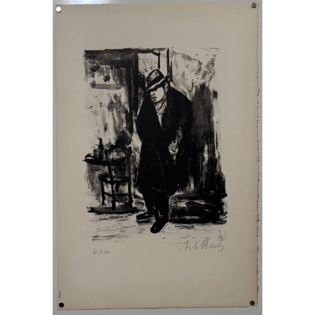 Arbit Blatas, Lithuanian French Artist Arbit Blatas Lithograph Chaim Soutine Ecole D'Paris, 1962 For Sale In Miami - Image 6 of 6
