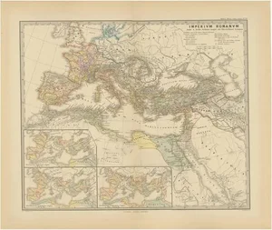 Antique Map of the Roman Empire, 1880