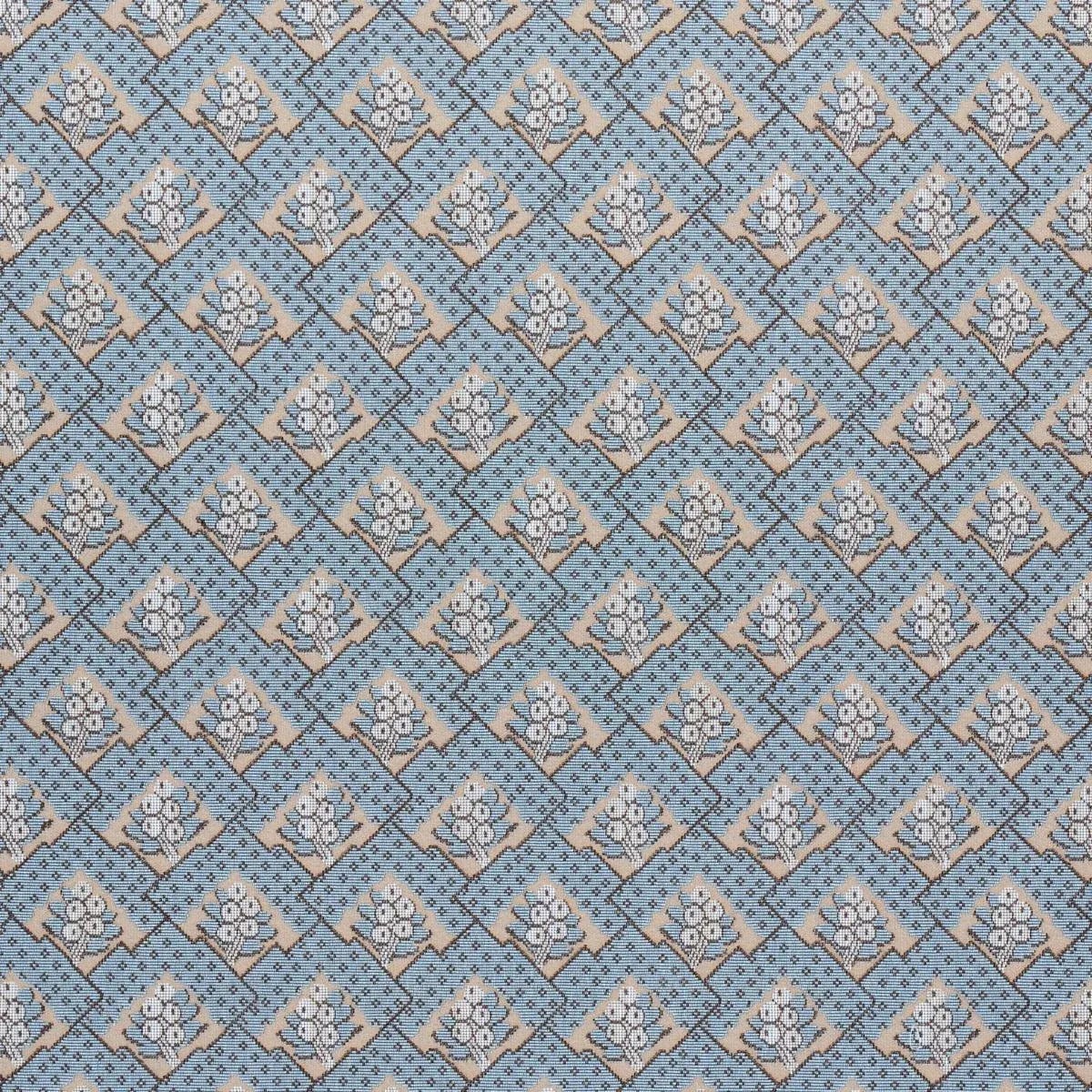 Sample - Schumacher Blair Silk Epingle Fabric in Worcester Blue | Chairish