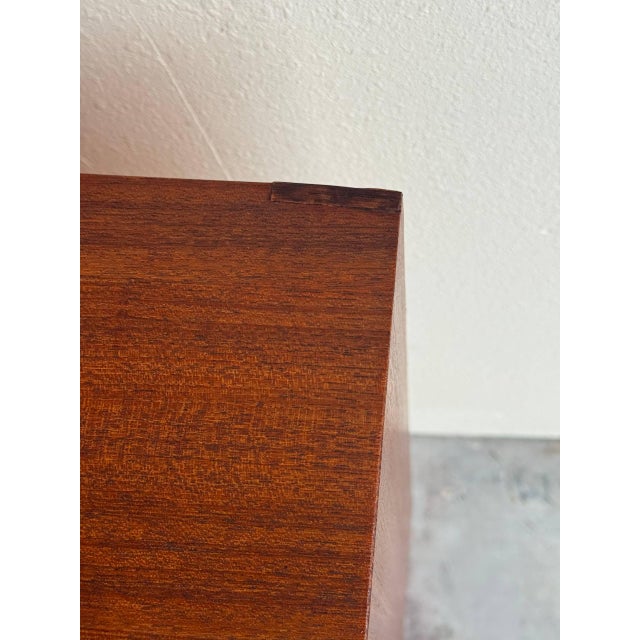 Mid Century Danish Teak Highboy Dresser - Vintage Scandinavian Chest of Drawers 1960s For Sale - Image 9 of 10