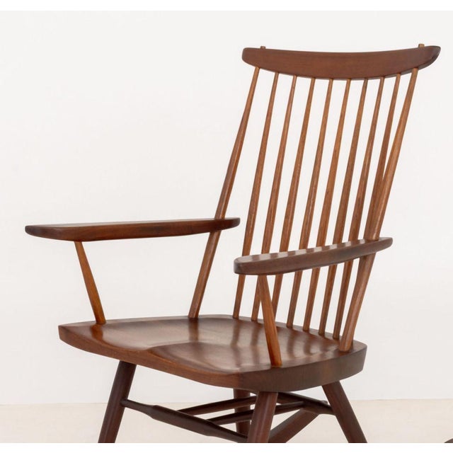Wood George Nakashima Walnut New Rocking Chair, 1962 For Sale - Image 7 of 11