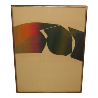 1969 Geometric Abstract Screenprint by Jeorgen Strunck For Sale