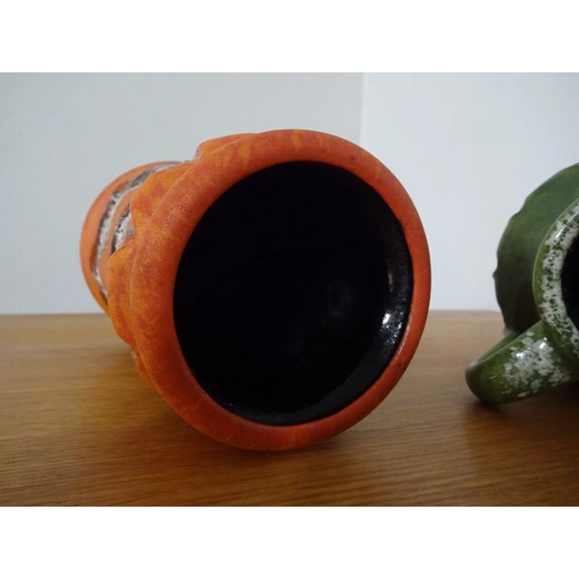 Brown West German Pottery Vases from Dümler & Breiden, 1970s, Set of 2 For Sale - Image 8 of 16