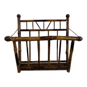 Antique Victorian Brighton Bamboo Hanging Magazine Holder