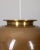 Metal Vintage Pendant Light in Brown Plastic by Luigi Massoni for Harwey Guzzini, 1970s For Sale - Image 7 of 8