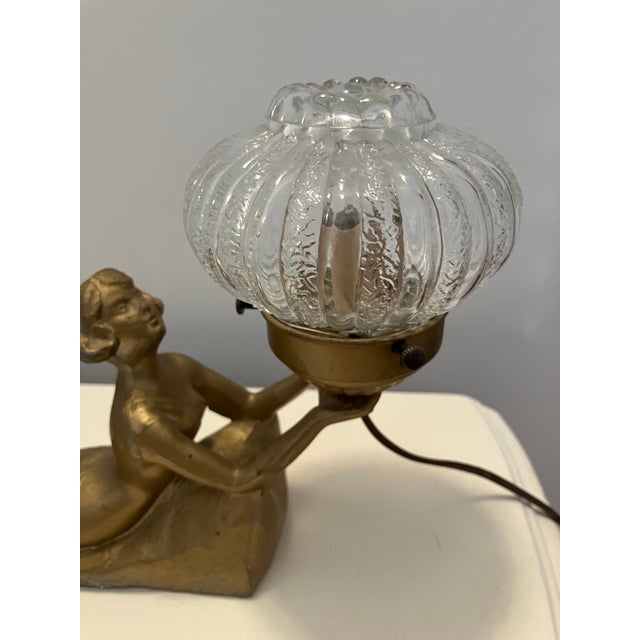 1900s Art Deco Female Figurine Table Lamp Chairish