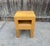 Oak side table or nightstand in a modern style reminiscent of designs by George Nelson or Pierre Chapo. One drawer on...