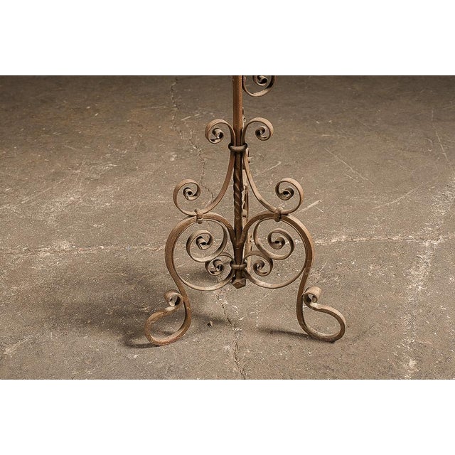 Metal Late 19th Century Gothic Revival Wrought Iron Jardinière Stand For Sale - Image 7 of 7