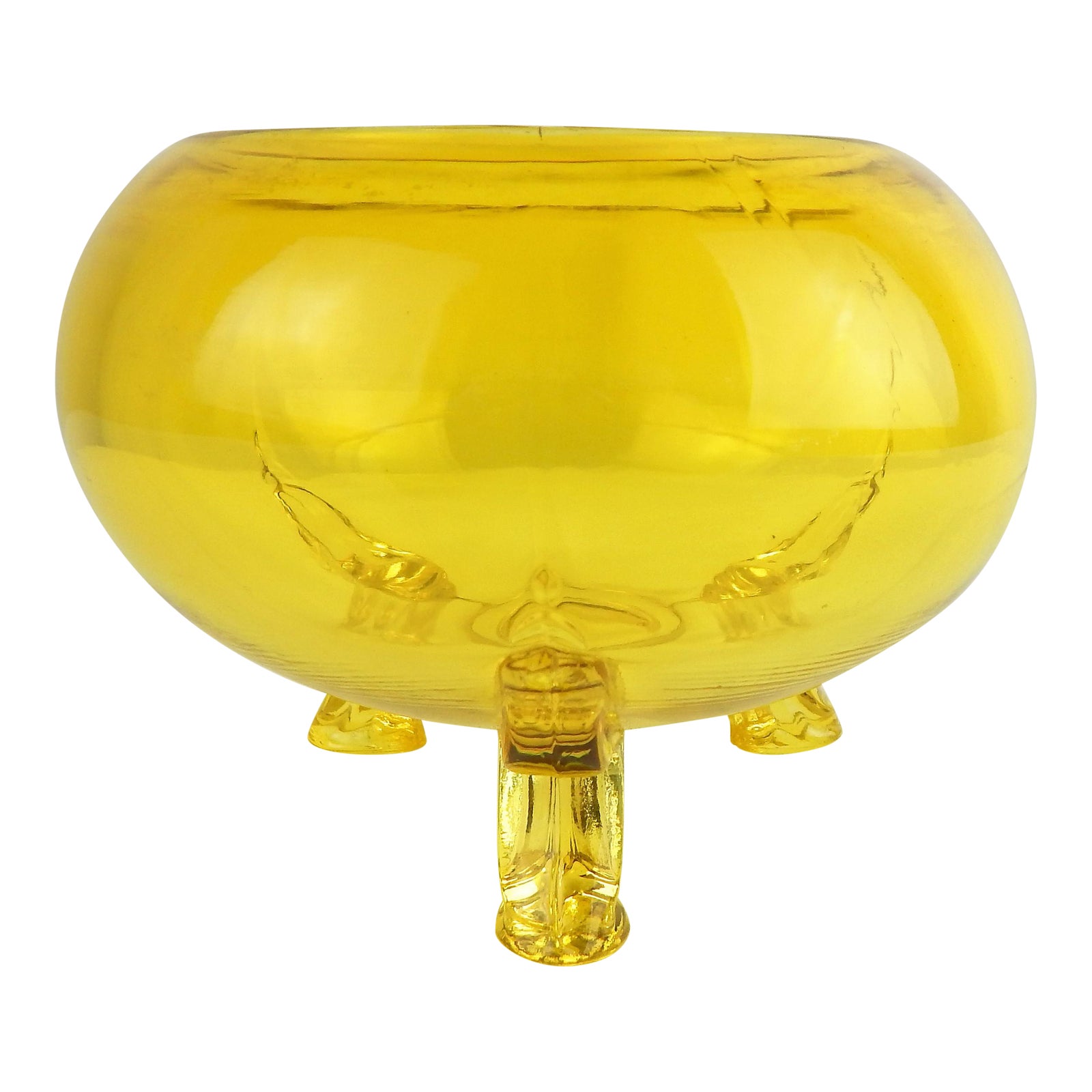 Antique Canary Yellow Vaseline Glass Vase Chairish