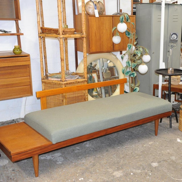 Vintage Scandinavian Daybed in Teak and Pale Green Fabric by Ingmar Relling for Ekornes, 1960s For Sale - Image 13 of 16