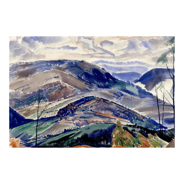 William C. Grauer, 1895-1985, Watercolor of a Countryside For Sale