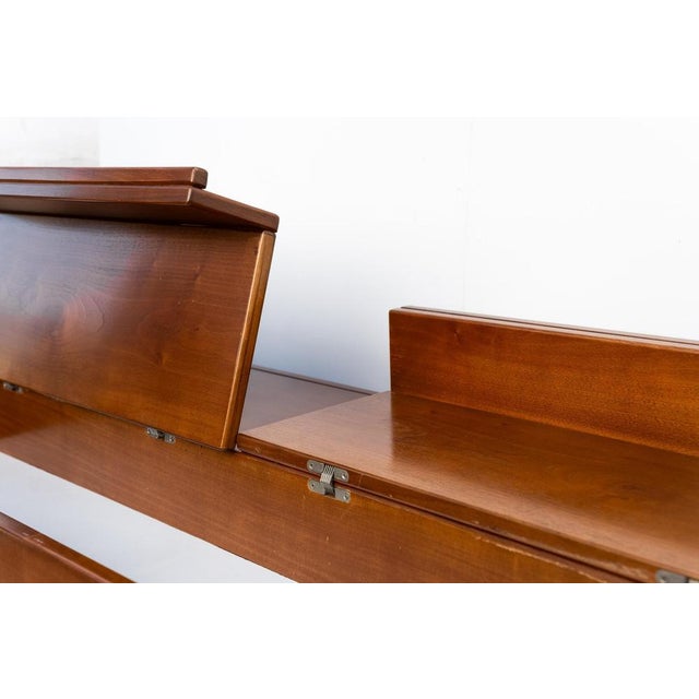 Wood Coffee Table in Walnut by Giovanni Michelucci, 1970s For Sale - Image 7 of 12