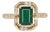 1.6Ct Aaa Zambian Emerald Ring With Natural Diamonds Accents: Solid 14k Gold, Size 6.75 For Sale