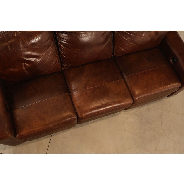 Soft Line Pair of 'Energia' Leather Power Reclining Sofas For Sale - Image 12 of 18