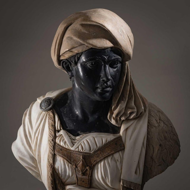 Bust of an African Man, 20th Century, Marble For Sale - Image 14 of 18