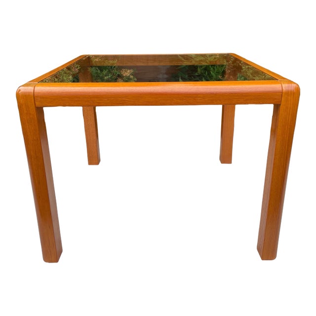 Trioh-Mobler Teak & Glass Side Table Danish Modern, C. 1960s For Sale