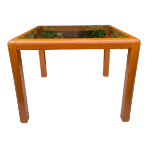 Trioh-Mobler Teak & Glass Side Table Danish Modern, C. 1960s
