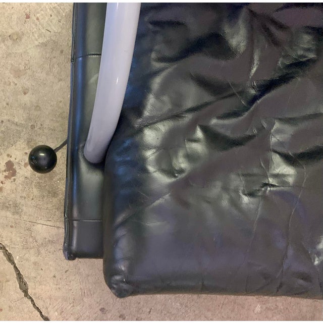 Leather BMP 418 Swivel Chair Attributed to Rolf Benz, 1980s For Sale In New York - Image 6 of 8