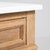French Provincial Early 20th Century Oak Marble-Top Side Table On Casters For Sale - Image 3 of 14