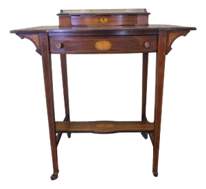 Edwardian Satin Walnut Ladies Writing Desk, 1900s