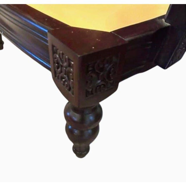 Dale Najarian Experience the Height of Regal Comfort With This Exquisite Pair of Rare Vintage Statement Mahogany Armchairs. For Sale - Image 4 of 12