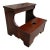 Late 20th Century Vintage Georgian Style Bed/Library Step Stool With Heart Carved For Sale