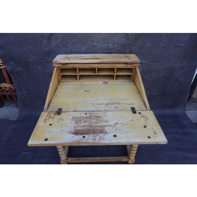Wood 1920s Original Monterey Straw Ivory Desk (Early Brand) For Sale - Image 7 of 15