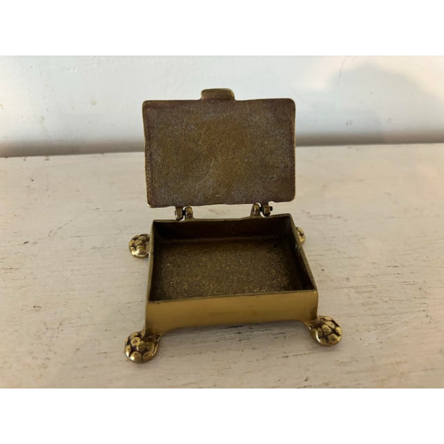 Vintage English Brass Stamp Box For Sale In Naples, FL - Image 6 of 7