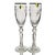 Waterford Late 20th Century Waterford Cherished Moments Platinum Rim Crystal Champagne Flutes, Pair For Sale - Image 4 of 13