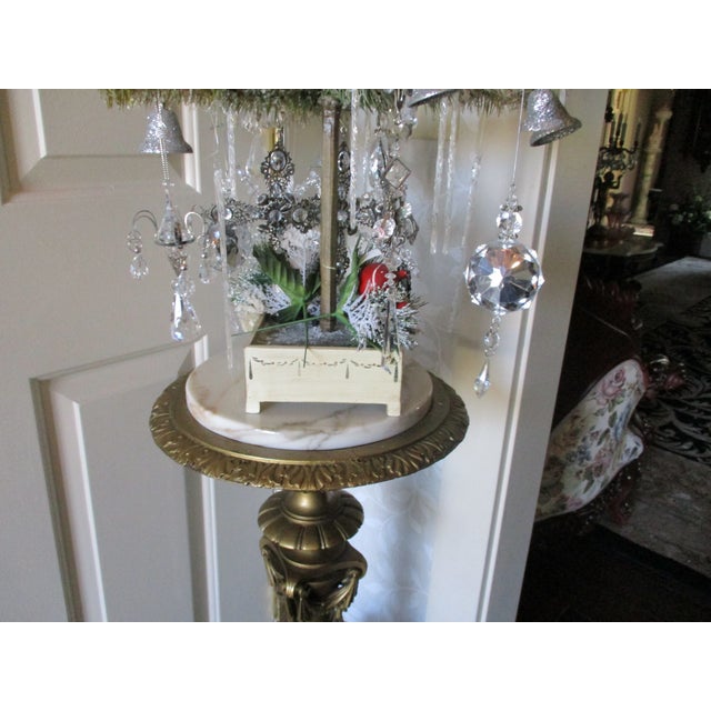 Old Replica of Antique First Artificial Christmas Tree With Ornaments Rare Find 36" For Sale - Image 9 of 16
