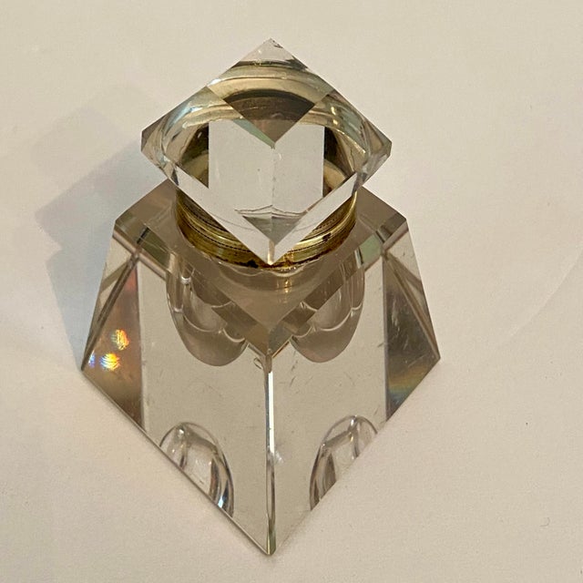 Antique Crystal Desktop Inkwell For Sale - Image 14 of 14