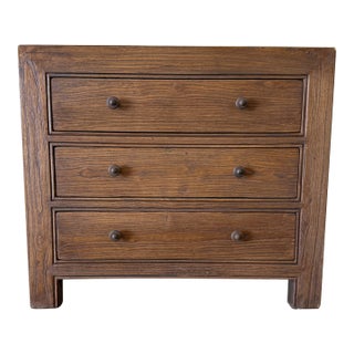 Ollie II 2 Drawer Reclaimed Elm Nightstand - Chestnut For Sale