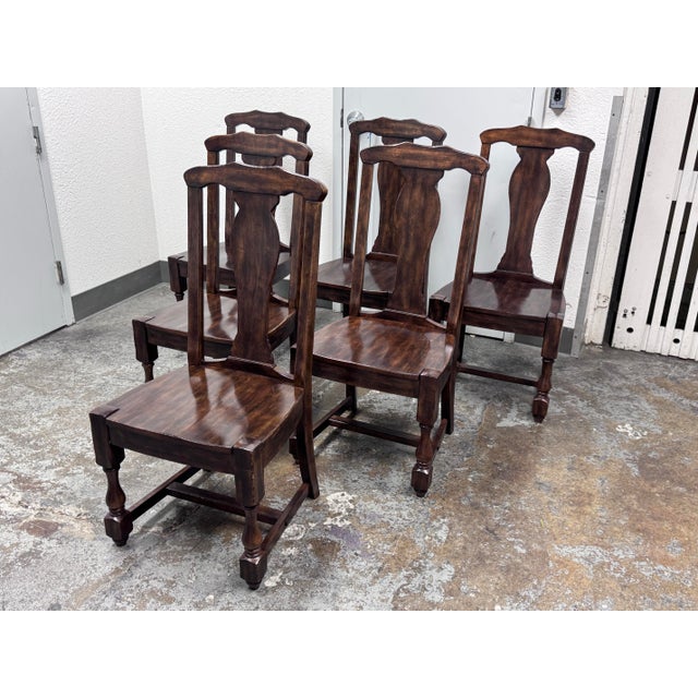 Pottery Barn Cortona Extension Dining Table + Six Alfresco Brown Side Chairs, Set For Sale - Image 10 of 12