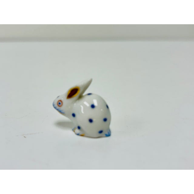 Herend Miniature Polka Dot Porcelain Rabbits - Set of 4 For Sale In Raleigh - Image 6 of 8