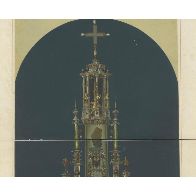Bavarian Altars Architectural Triptych, 1874, Set of 3 For Sale - Image 10 of 15