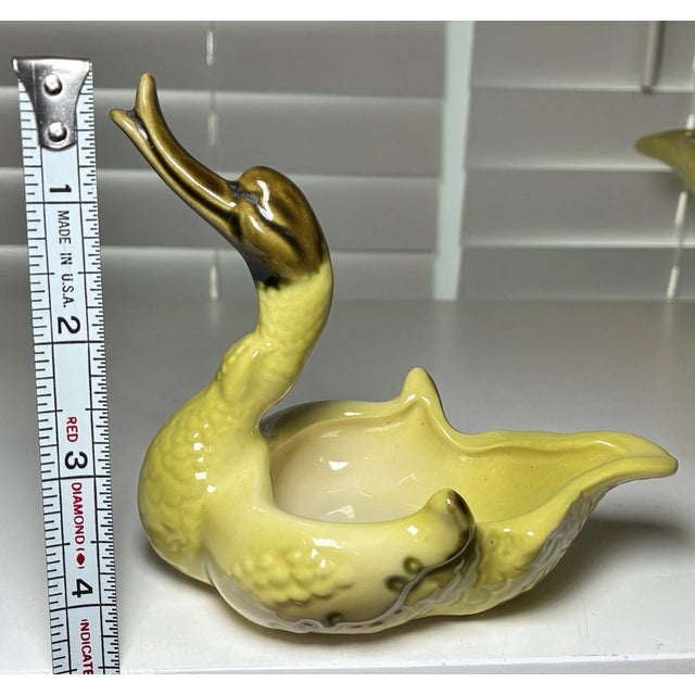 Vintage Hull Usa #69 Pottery ~ Large & Small Swan Planter- Set of 2 For Sale - Image 9 of 10