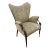 1940s Hollywood Regency Grosfeld House Style fireside Chair With Feathered Arms For Sale