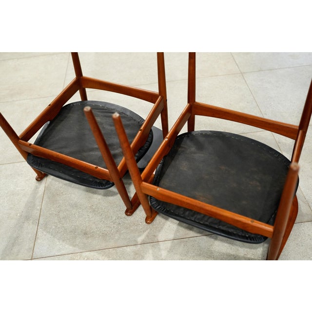 1950s Pair of Arne Vodder for Bovirke Bo-92 Armchairs – Danish Mid Century Modern Teak For Sale - Image 15 of 18