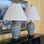 Late 20th Century Late 20th Century Reticulated Celadon Chinoiserie Porcelain Table Lamps With Pleated Shades - 29" - a Pair For Sale - Image 5 of 18