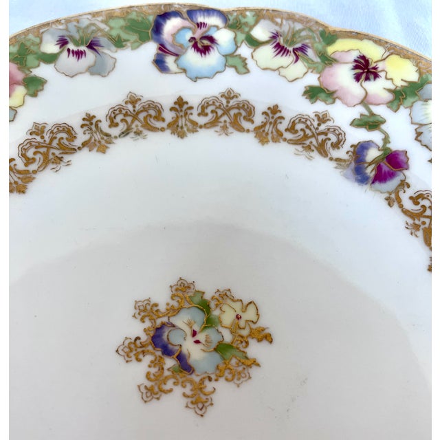 Early 20th Century Haviland & Co. Pansy Plates For Sale - Image 13 of 17