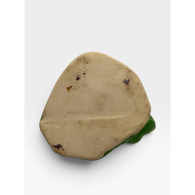 Vintage Mid-Century Surrealist Ceramic Hand Vase & Planter - Chartreuse Green For Sale In West Palm - Image 6 of 6