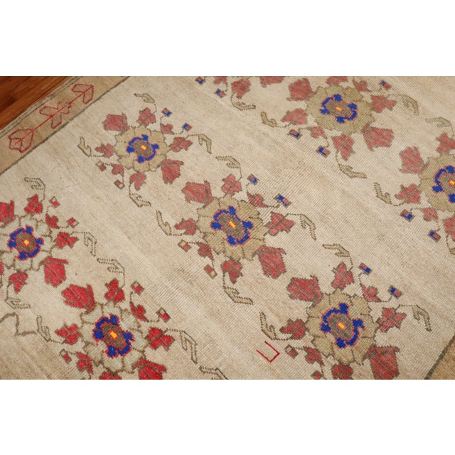 Arts & Crafts Vintage Zabihi Collection Turkish Kars Beautiful Floral Rug - 5'7" x 7'11" For Sale - Image 3 of 11