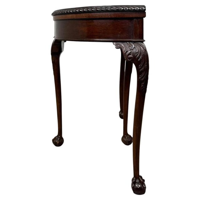 20th Century Edwardian English Mahogany Demi-Lune Card Table, 1890s For Sale - Image 12 of 13