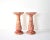 French Pair of Vintage Italian Carved Griotte Marble Candlesticks For Sale - Image 3 of 13