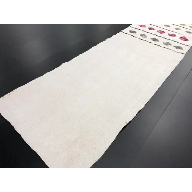 Large Turkish Hemp Runner Rug, 1960s For Sale - Image 9 of 11
