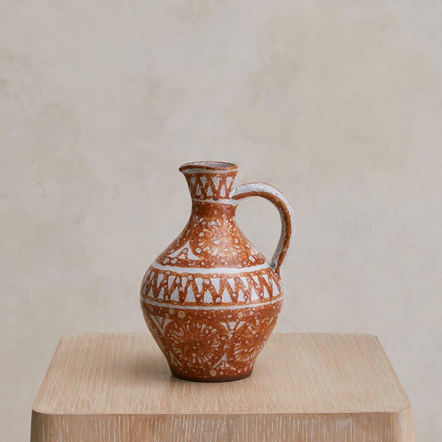 A 1950s ceramic pitcher by French ceramist Robert Picault, handmade in Vallauristhe picturesque seaside village in the...